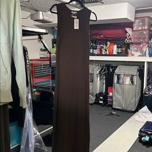 NWT Z Supply Dark Chocolate Ribbed Dress